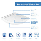 DreamLine Prime 33 in. x 74 3/4 in. Semi-Frameless Frosted Glass Sliding Shower Enclosure in Brushed Nickel with White Base Kit