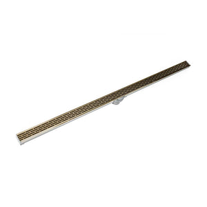 Infinity Drain S-LT 3860  60" S-PVC Series Low Profile Complete Kit with 1 1/2" Perforated Offset Slot Grate