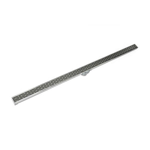 Infinity Drain S-LT 3848  48" S-PVC Series Low Profile Complete Kit with 1 1/2" Perforated Offset Slot Grate