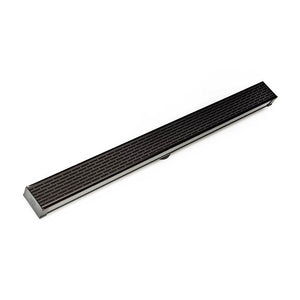 Infinity Drain S-LT 6536  36" S-PVC Series Low Profile Complete Kit with 2 1/2" Perforated Offset Slot Grate