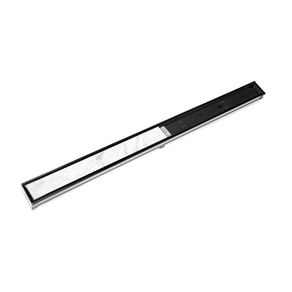 Infinity Drain S-LTIF 6572  72" S-PVC Series Low Profile Complete Kit with 2 1/2" Tile Insert Frame
