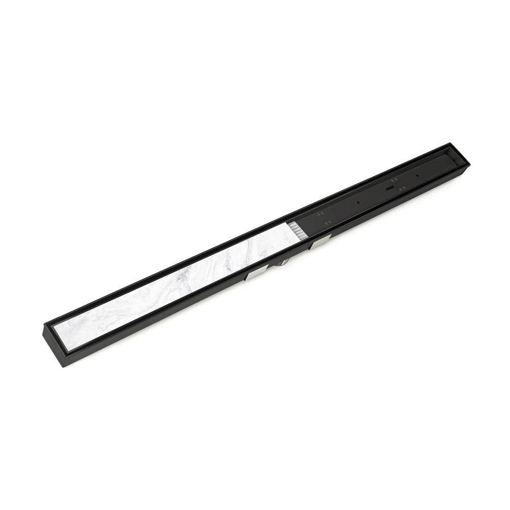 Infinity Drain S-LTIFAS 6548  48" S-Stainless Steel Series Complete Kit with Low Profile Tile Insert Frame