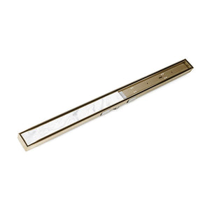 Infinity Drain S-LTIFAS 6548  48" S-Stainless Steel Series Complete Kit with Low Profile Tile Insert Frame