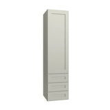 Shaker Moss Wall Twr w/ 3 Drws - 15" W x 48" H x 14.5" D