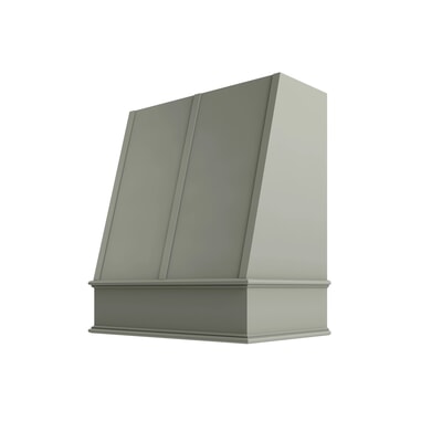 Shaker Moss Angled Hood with Strapping Flat Trim - 30" W x 30" H