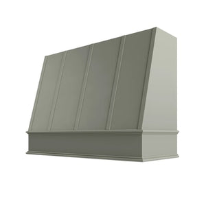 Shaker Moss Angled Hood with Strapping Flat Trim - 48