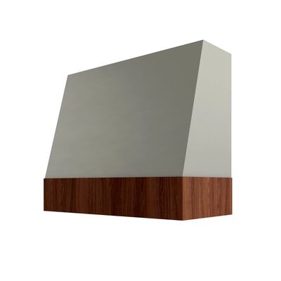 Shaker Moss Angled Hood with Walnut Band - 30" W x 30" H