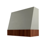 Shaker Moss Angled Hood with Walnut Band - 42" W x 30" H