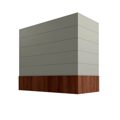 Shaker Moss Box Hood with Shiplap Walnut Band - 30" W x 30" H