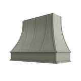 Shaker Moss Curved Hood with Strapping Flat Trim - 48" W x 30" H