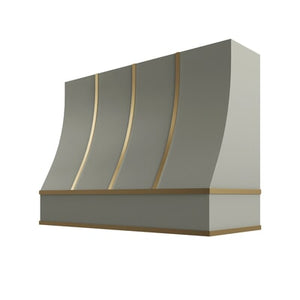 Shaker Moss Sloped Hood with Brass Strapping - 48
