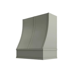 Shaker Moss Sloped Hood with Strapping Flat Trim - 30" W x 30" H