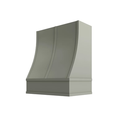 Shaker Moss Sloped Hood with Strapping Flat Trim - 30" W x 48" H