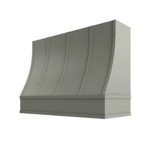 Shaker Moss Sloped Hood with Strapping Flat Trim - 48" W x 48" H