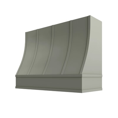 Shaker Moss Sloped Hood with Strapping Flat Trim - 48" W x 48" H