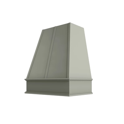 Shaker Moss Tapered Hood with Strapping Flat Trim - 30" W x 36" H