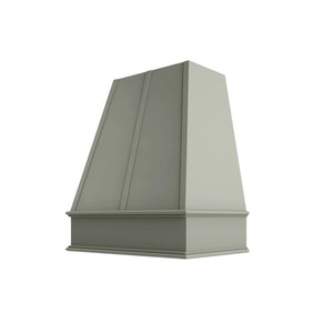 Shaker Moss Tapered Hood with Strapping Flat Trim - 30" W x 48" H