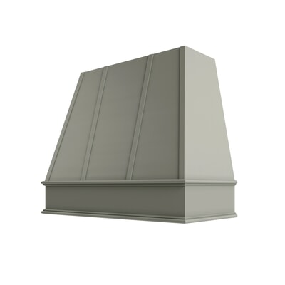 Shaker Moss Tapered Hood with Strapping Flat Trim - 36" W x 36" H