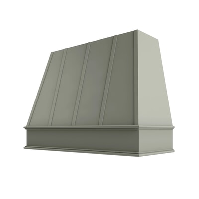 Shaker Moss Tapered Hood with Strapping Flat Trim - 48" W x 36" H