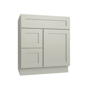 Shaker Moss Vanity Sink Base Left Drawer Stacking Cabinet - 30