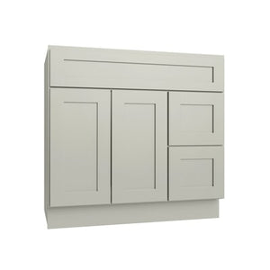 Shaker Moss Vanity Sink Base Right Drawer Stacking Cabinet - 36