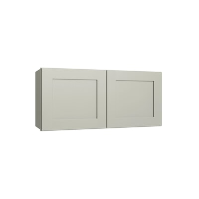 Shaker Moss Double Door Wall Cabinet - 36" W x 18" H