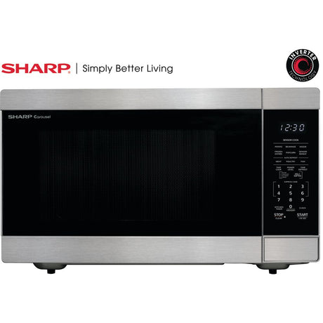 Sharp SMC2266HS 2.2 CF Countertop Microwave Oven, Inverter Technology