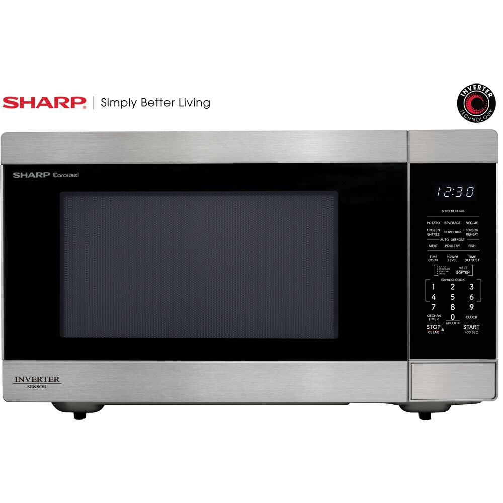 Sharp SMC2266KS 2.2 CF Countertop Microwave Oven, Inverter Technology