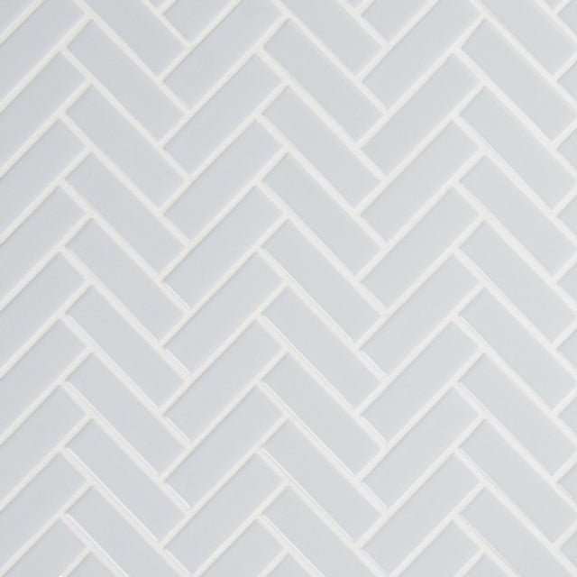 Retro Herringbone Gray 12.75" x 12.88" Porcelain Mesh-Mounted Mosaic Tile Misc-MSI Collection product shot kitchen plant view