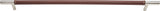 Atlas Homewares Zanzibar Brown Appliance Pull 17 Inch (c-c) Leather Polished Chrome