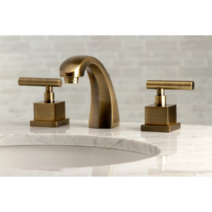 Kingston Brass KS4983CQL Claremont 8" Widespread Bathroom Faucet, Antique Brass