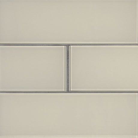 Snowcap white 3x6 glass subway tile SMOT-GL-T-SNWHT36 product shot multiple tiles wall view #Size_3"x6"