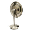 ALFI brand ABM9FLED-BN Brushed Nickel Tabletop Round 9" 5x Magnifying Cosmetic Mirror with Light
