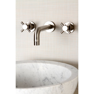 Kingston Brass KS8128DX Concord 2-Handle Wall Mount Bathroom Faucet, Brushed Nickel