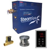 Steamspa Sentry Series 4.5KW QUICKSTART Steam Bath Generator Package in Brushed Nickel | Luxury Sauna Home Bath Steam Generator for Shower with Touch Screen, Steamhead, and Built-in Auto Drain | SNT450BN-A SNT450BN-A