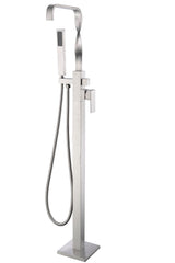 ANZZI FS-AZ0050BN Yosemite 2-Handle Claw Foot Tub Faucet with Hand Shower in Brushed Nickel