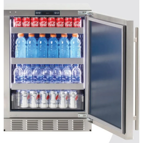 Sapphire SR24OD 24 Inch Built-In Outdoor Under Counter All Refrigerator with 5.1 Cu. Ft. Capacity