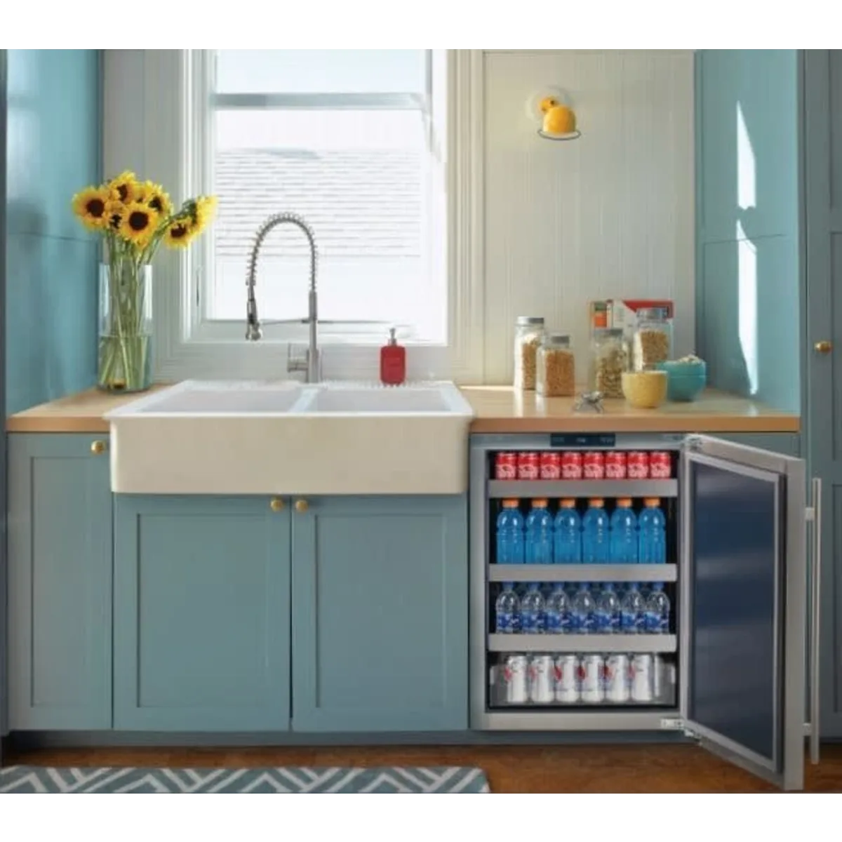Sapphire SR24OD 24 Inch Built-In Outdoor Under Counter All Refrigerator with 5.1 Cu. Ft. Capacity