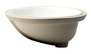 ALFI brand ABC602 White 23" Oval Undermount Ceramic Sink