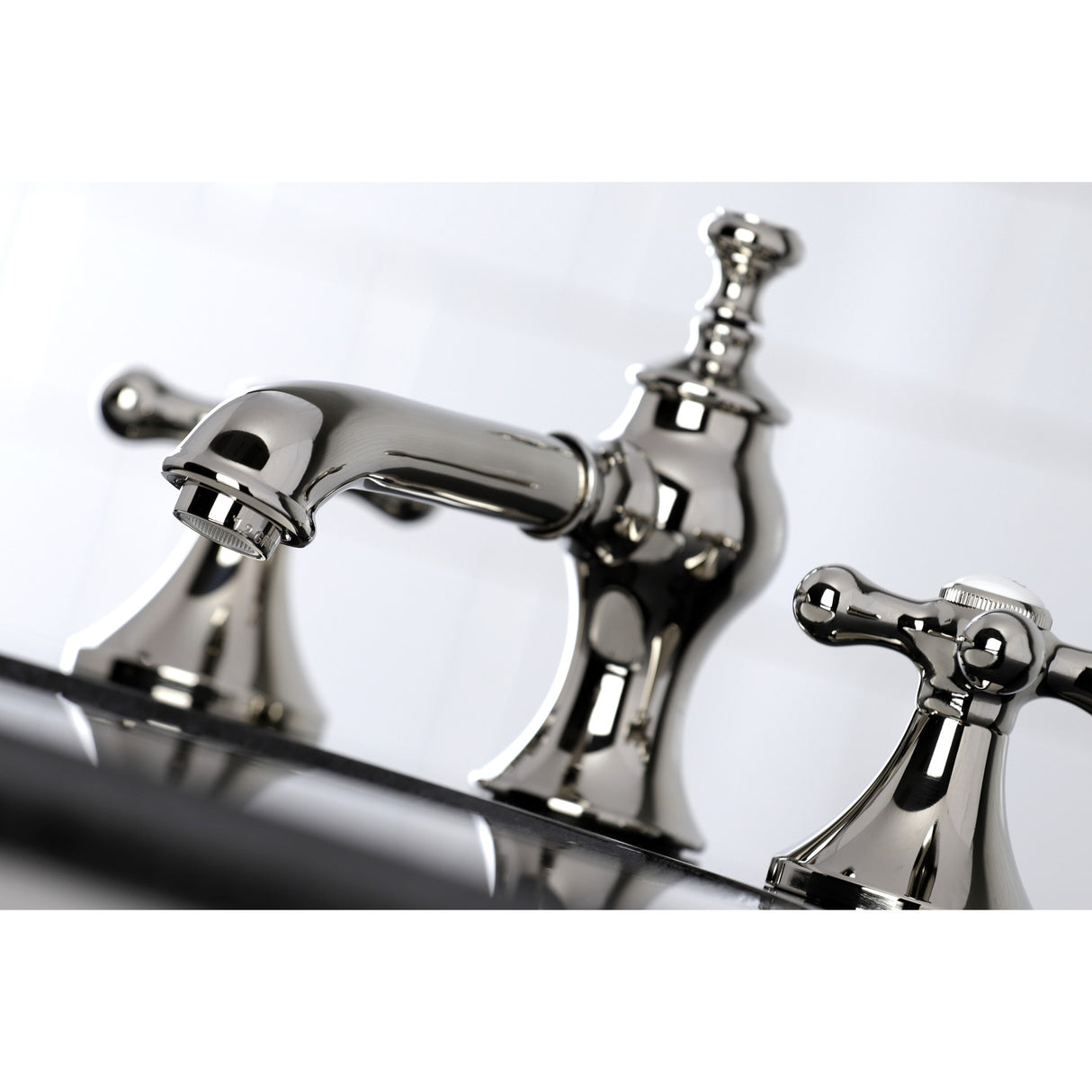 Kingston Brass KC7066AX Vintage 8 in. Widespread Bathroom Faucet, Polished Nickel
