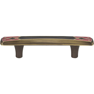 Atlas Homewares Canterbury Pull 3 Inch (c-c) Black & Red