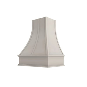 Shaker Sand Curved Hood with Strapping Flat Trim - 30" W x 30" H