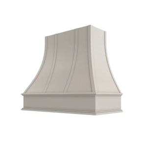 Shaker Sand Curved Hood with Strapping Flat Trim - 42