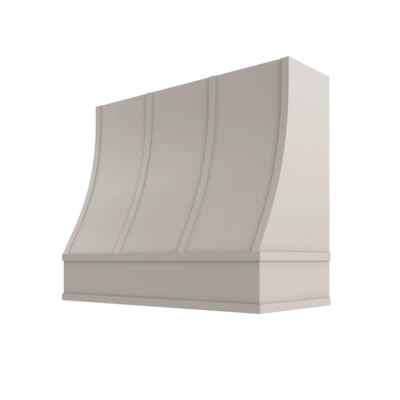 Shaker Sand Sloped Hood with Strapping Flat Trim - 42" W x 30" H