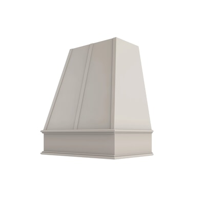 Shaker Sand Tapered Hood with Strapping Flat Trim - 30" W x 30" H