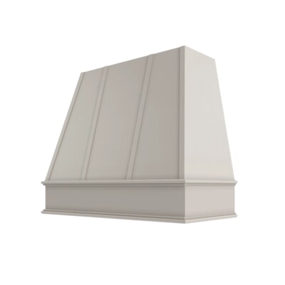Shaker Sand Tapered Hood with Strapping Flat Trim - 36" W x 30" H
