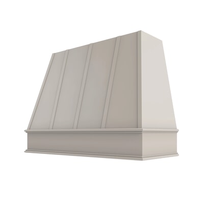 Shaker Sand Tapered Hood with Strapping Flat Trim - 48" W x 36" H