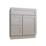 Shaker Sand Vanity Sink Base Left Drawer Stacking Cabinet - 30" W