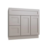 Shaker Sand Vanity Sink Base Left Drawer Stacking Cabinet - 36" W