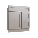 Shaker Sand Vanity Sink Base Right Drawer Stacking Cabinet - 30" W